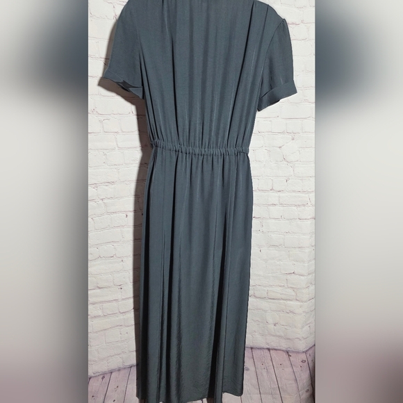 Wilfred Aritzia Green Blue Sheen Maxi Dress Small - Picture 4 of 8